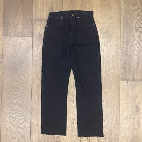 Wrangler Denim - Vintage Wrangler Black Cowboy Cut Slim Fit Tapered High Rise Jeans